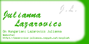 julianna lazarovics business card